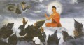 Buddha erläutert eine Doktrin, um Baka brahma im höheren Himmel Buddhismus zu baka Buddhismus